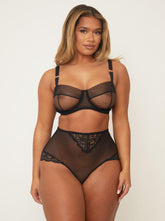 Raya Bra & Brief Set : Midnight Black