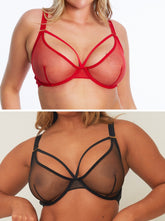 Carina Bra Bundle : Black & Red