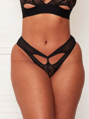 Daphne Bralette & Brief Set : Midnight Black