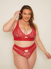 Julisa Bralette & Brief Set : Raspberry Red