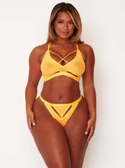 Logan Bralette & Brief Set : Orange Crush