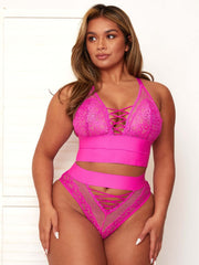 Maya Bralette & Brief Set : Vibrant Purple