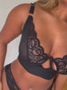 Delaney Plunge Bra : Midnight Black