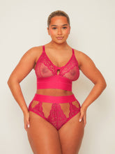 Victoria Bralette & Brief Set : Very Cherry
