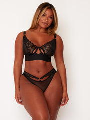 Delaney Plunge Bra : Midnight Black