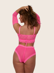 Alix Bodysuit : Neon Pink