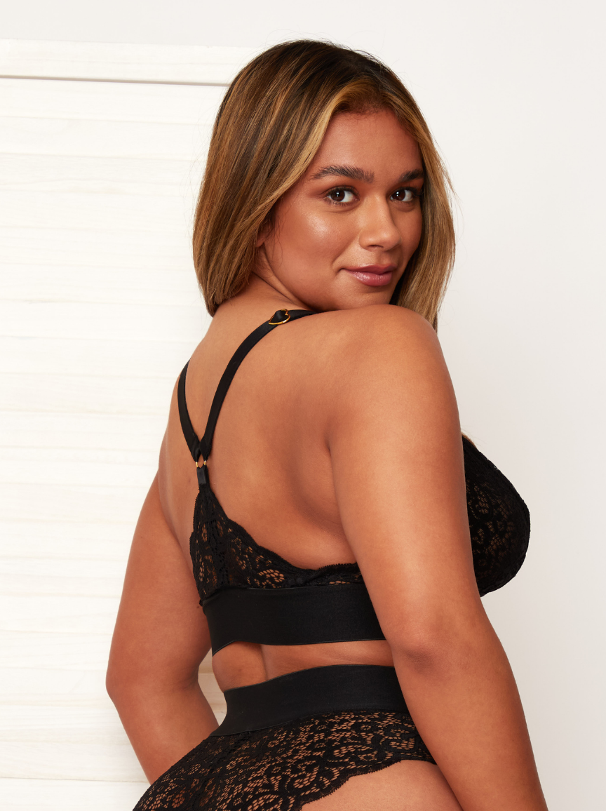 Hallie Bralette : Midnight Black