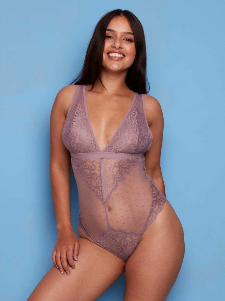 Eva Bodysuit : Mink Rose