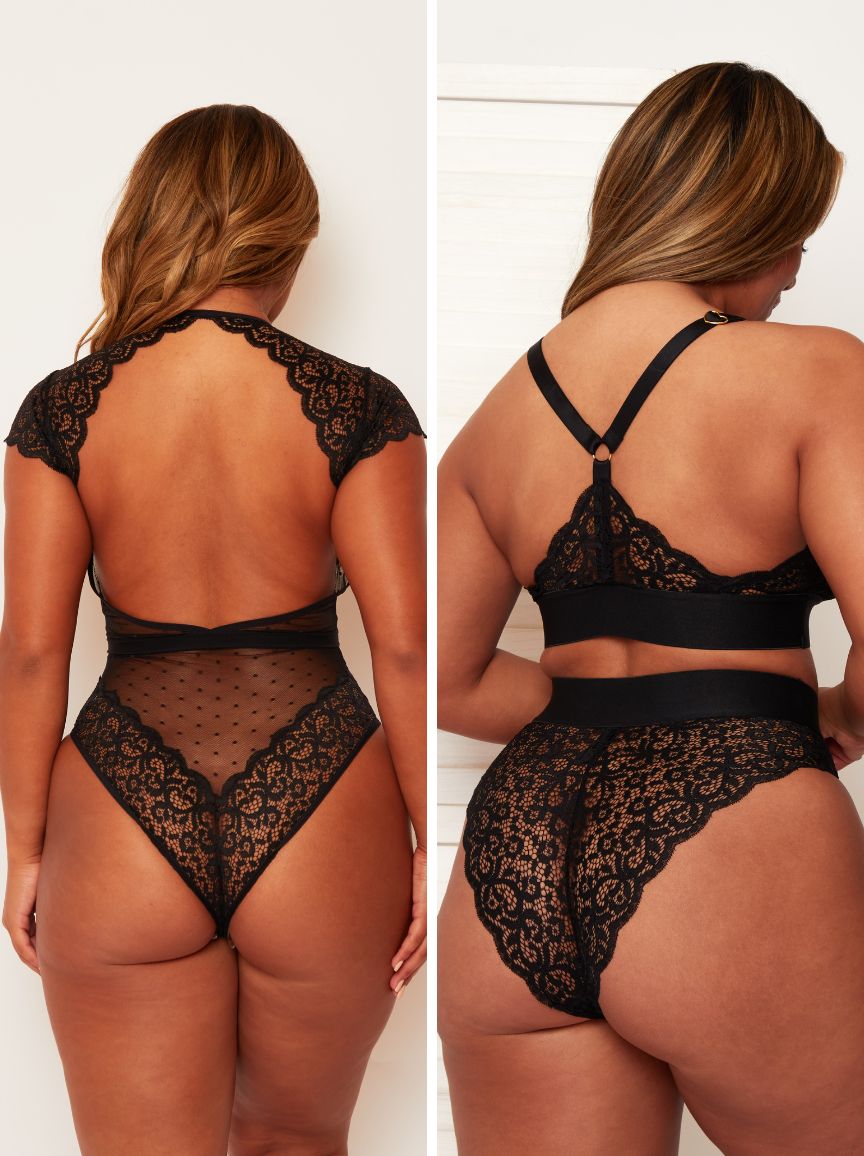 Tutti Threesome Lace : Midnight Black
