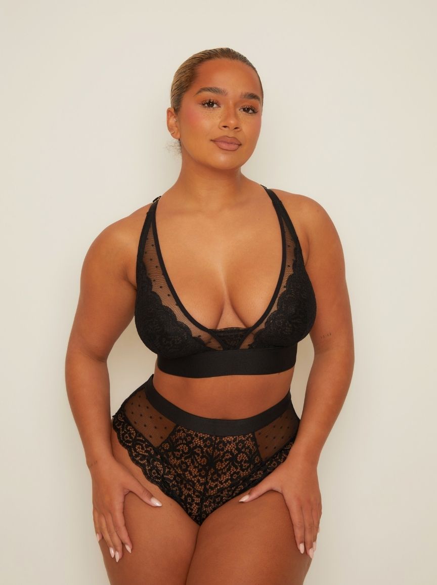 Riley bralette : Midnight Black