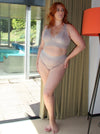 Hallie silver cloud brazilian with thick waistband for maximum support