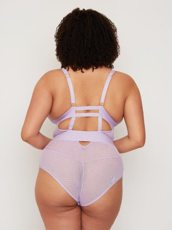 Alicia Bodysuit in Soft Lavender back detailing