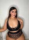 Riley sexy midnight black bralette with scalloped lace